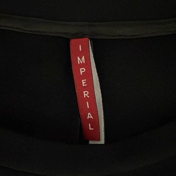 Imperial Mini Dress Long Sleeve Feather trim Black Size Small T-Shirt Italy - Picture 8 of 13